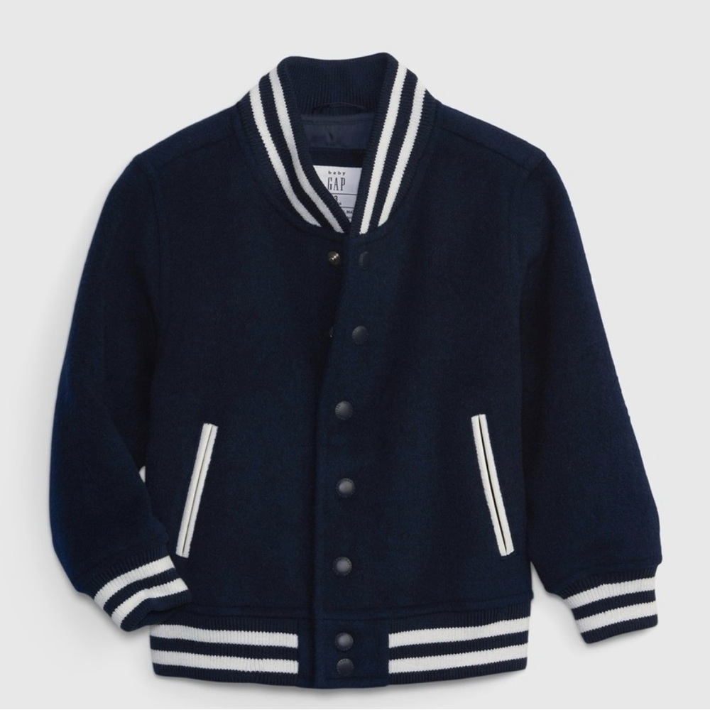 Baby Gap Navy Varsity Jacket - Size 4T
